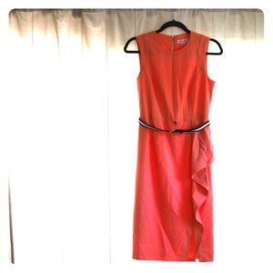 Calvin Klein Coral Sheath Dress Size 4